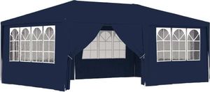 vidaXL Profi-Partyzelt mit Seitenwänden 4×6 m Blau 90 g/m²