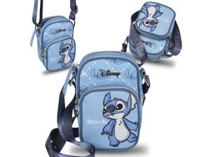 Stitch Disney Puzdro na opasok / Modrý mini kabelka 18x9x12 cm