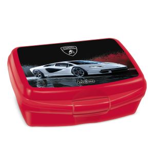 ARS UNA Lunchbox Brotzeit Brotdose Brotbüchse für Schule und Freizeit, Lamborghini, rot, für Jungen