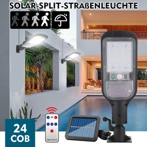 24 COB LED Solarleuchte mit Bewegungsmelder Solarlampe Außen Sensor Strahler DHL