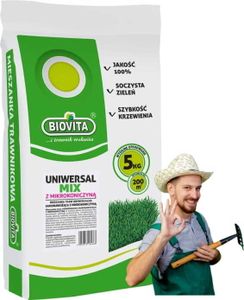 Mieszanka traw uniwerslna z mikrokoniczyną 5kg Samonawożący trawnik