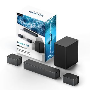 ULTIMEA Poseidon D60 5.1 Dolby Atmos Soundbar (410 W, Einstellbarer Surround Sound und Bass, HDMI eARC)
