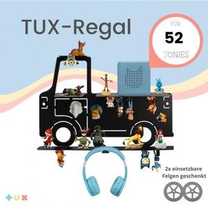 TUX Regal LKW für 52 Tonies und Toniebox - magnetisches Wandregal für Toniefiguren