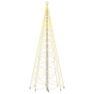 vidaXL LED-Weihnachtsbaum mit Metallstange 1400 LEDs Warmweiß 5 m