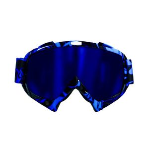 Motocross Brille blau mit blauem Glas