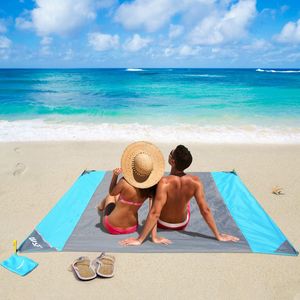 200*210 cm Sandfreie Stranddecke Wasserdicht sandfest Strandmatte Starker Schnelltrocknend  Ripstop für Reisen, Camping, Wandern und Musikfestivals