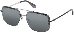 Adidas OR0017 68C Shine Palladium Matte Black/Smoke Mirror Silver Lifestyle okulary