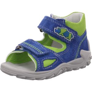 Superfit 00011-85, Bluet Bluet Kombi (blau) - Sandale für Jungen Baby - Kinderschuhe Lauflernschuhe Gr. 18 - 26, Blau, leder/textil (velour)