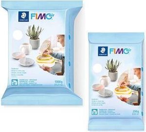 FIMO Air Modelliermasse, lufttrocknende Knete in Weiß (1x 1000 g + 1x 250 g)