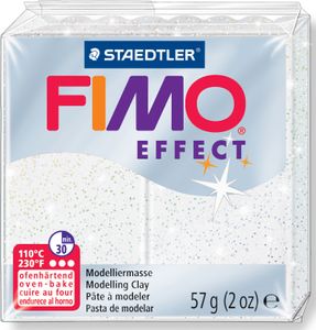 FIMO EFFECT Modelliermasse ofenhärtend glitter weiß 57 g