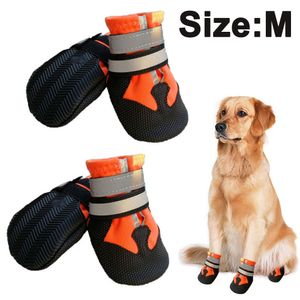 Wasserdichte Hundeschuhe, Breathable Hundeschuhe rutschfeste Schuhe Hundeschnee Stiefel, 4 Stück