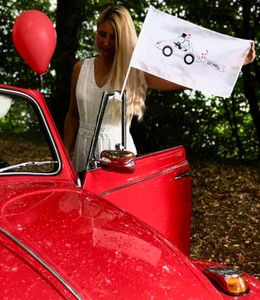 10x Autofahne für Hochzeit - Hochzeitsflagge - Hochzeitsfahne Auto - Hochzeitsdeko - Hochzeitszubehör - Auto Deko Hochzeit - Autoschmuck Hochzeit - Hochzeitsgeschenk - Hochzeitsschmuck - Accessories