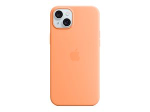 Apple iPhone 15 Plus Silikon Case mit MagSafe Sorbet Orange iPhone 15 Plus