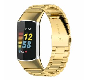 Strap-it® Fitbit Charge 5 Metallarmband (Gold)
