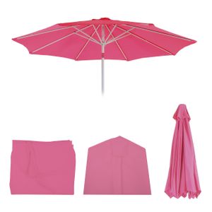 Ersatz-Bezug für Sonnenschirm Asti, Sonnenschirmbezug Ersatzbezug, Ø 3m Stoff/Textil 5kg  pink