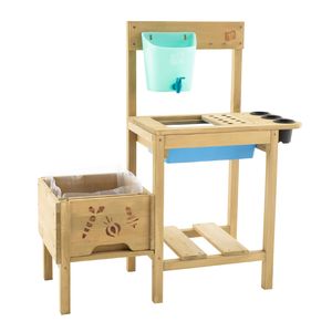 TP Toys Holz Kinderspielküche und Pflanzbeet "Grow Up" natur