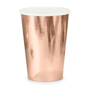 6 Becher roségold