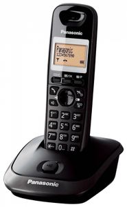 Panasonic KX-TG2511, DECT-Telefon, Kabelloses Mobilteil, Freisprecheinrichtung, 50 Eintragungen, Anrufer-Identifikation, Schwarz