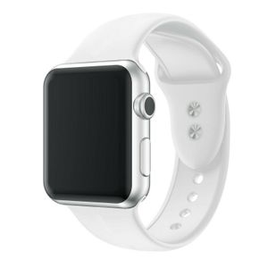 Apple Watch Silikon Sport Ersatz Armband - Weiß, 38/