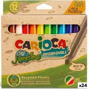 Zestaw markerów Carioca Jumbo Eco Family Coloured 24 sztuki (24 sztuki)