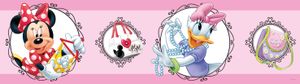 Disney selbstklebende Tapetenbordüre Minnie Maus & Daisy Duck Rosa - 600006 - 14 x 500 cm