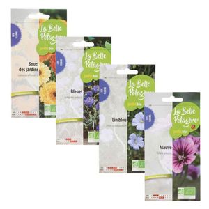 4 Beutel Samen zur Aussaat von essbaren Blumen