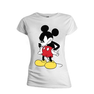 DISNEY - T-Shirt - Mickey Mouse Verrücktes Gesicht - MÄDCHEN (S)