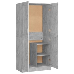 vidaXL Kleiderschrank Betongrau 82,5x51,5x180 cm Holzwerkstoff