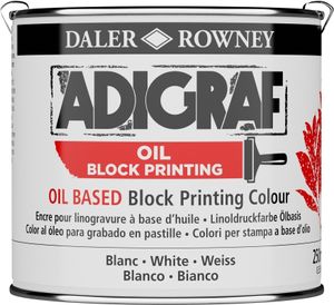 Daler Rowney Adigraf Block Printing Oil Farba do linorytu White 250 ml