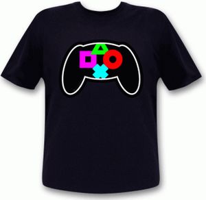 LED T-Shirt Gamer & Zocker Controller-Shirt I Videospiele Shirt Größe - M