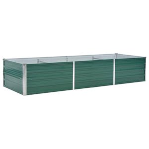 vidaXL Podwyższone łóżko ogrodowe Stal ocynkowana 240x80x45 cm Zielony