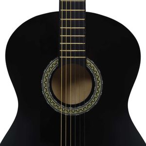 vidaXL Klassikgitarre für Anfänger mit Tasche Schwarz 4/4 39"