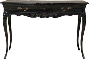 Casa Padrino Barock Schreibtisch Antik Schwarz 120 x 80 x 45 cm - Sekretär Luxus Möbel