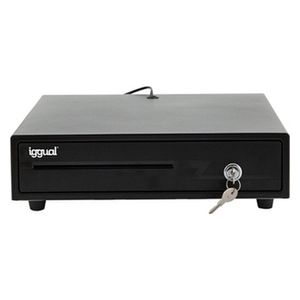 iggual IRON-10, Manuelle und automatische Geldschublade, Metall, Schwarz, 380 mm, 335 mm, 80 mm