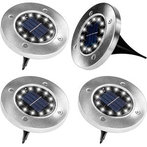 Solar Bodenleuchte 4er Set mit je 12 LEDs Bodenleuchte Wegeleuchte Gartenleuchte