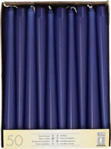 STARPAK Leuchterkerzen 22 mm dunkelblau 50er Pack