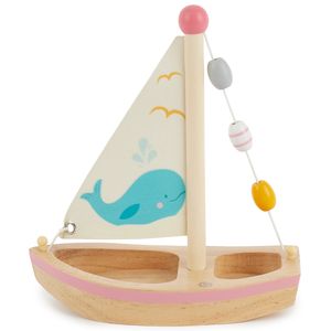 Bieco Spielzeug Segelboot für Kinder - Boot Holz Schiff Spielzeug - Boot für Kleinkinder - Boot Kinderspielzeug Wasser - Segelboot Spielzeug Boot Wasser - Holzboot Kinder - Segelboot Deko Sandkasten