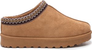 Damen Gefüttert Hausschuhe Slip On Plüsch Isoliert Slippers Firen Braun Gr.37