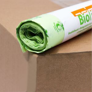 DEISS Biomüllbeutel 30 Liter, 06030, 100% Kompostierbar - Rolle / 30 Liter | Rolle (10 Stück)