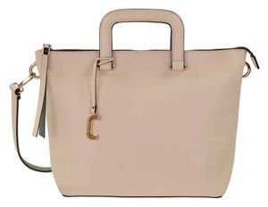 CINQUE Leder Handtasche Umhängetasche Sabrina Shopper Cream-White weiß