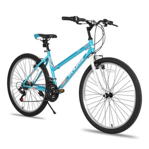 HILAND Mountainbike 26 Zoll Hybrid Pendler Fahrrad für Frauen,Sport Hardtail Trail MTB mit 21-Gang-Getriebe, Doppel-V-Bremsen, XC-Reifen, Blau HILAND Mountainbike 26 Zoll Hybrid Pendler Fahrrad für Frauen,Sport Hardtail Trail MTB mit 21-Gang-Getriebe, Doppel-V-Bremsen, XC-Reifen, Blau