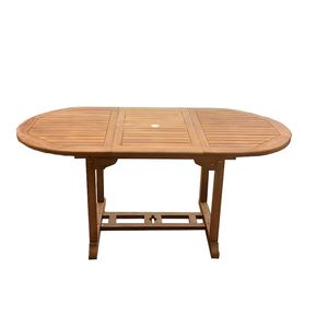 Ausziehbarer ovaler Gartentisch aus Teakholz für 6 Personen KAJANG