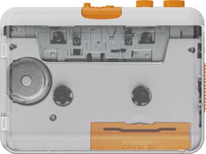Przenośny magnetofon kasetowy, magnetofon kasetowy USB, konwerter kaset na MP3/CD przez USB, kompatybilny z laptopami i komputerami PC ze złączem słuchawkowym 3,5 mm, efekt dźwięku stereo