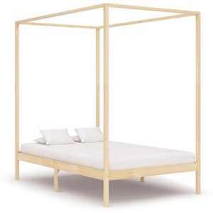 Einzelbett Himmelbett-Gestell Massivholz Kiefer 120 x 200 cm Modern Design Bett für Schlafzimmer