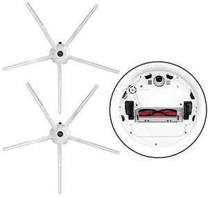 Roborock Original Zubehör, Silikon-Seitenbürsten für Staubsauger Roboter der Serien S7, S5 Max, Roborock S7 MaxV Ultra, S4, S5, S6, S6 Pure, S6 MaxV, Q7 Max, S7 MaxV und E, 2er Pack (Weiß)