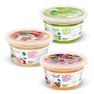 INSPIRE FOOD Bubble Tea Perlen Set - Passionsfrucht, Litschi, Grüner Apfel - 3x450g