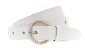 Vanzetti Leder Gürtel Taillengürtel 25mm Leather Belt W90 White weiß