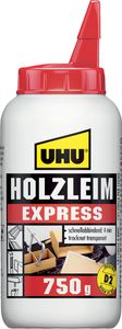 UHU HOLZLEIM EXPRESS D2, ohne Lösungsmittel, Flasche mit 750 g