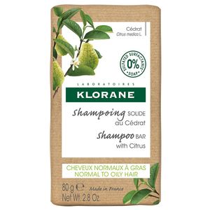 Klorane Solid Shampoo, Szampon w kostce do włosów normalnych i przetłuszczających się, 80g