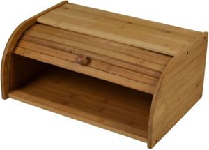 Bambus Brotkasten 40x27x17cm Brotbox Brotbehälter Aufbewahrungsbox Rollkasten